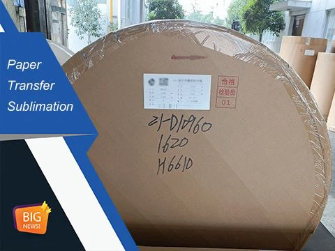 Papel de Transferência de Sublimação 33gsm Rolo Jumbo Industrial de Peso Leve...