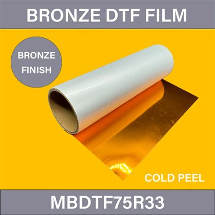 Folha de transferência DTF de bronze