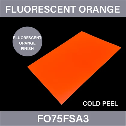 Folha de filme de transferência de DTF de laranja fluorescente